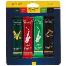 A Vandoren SRMIXA3 Alto Sax Jazz Reed Mix krtya 1-1 ZZ V16 JAVA s JAVA Red Strength 3 krtyt tartalmaz