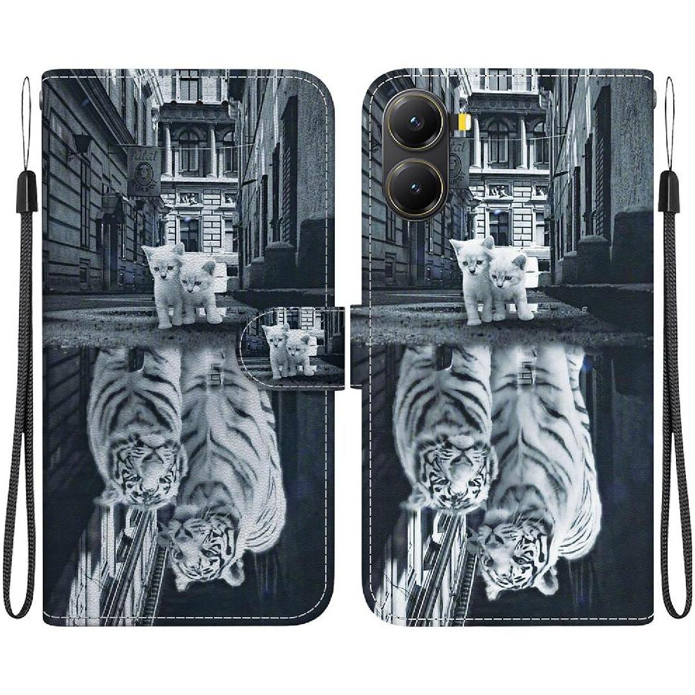 (C6) Flip Case For Xiaomi Poco X7 Pro 5G Butterfly Flower Painted Wallet Magnetic Closure Pu Leather Card Slots 764563779291