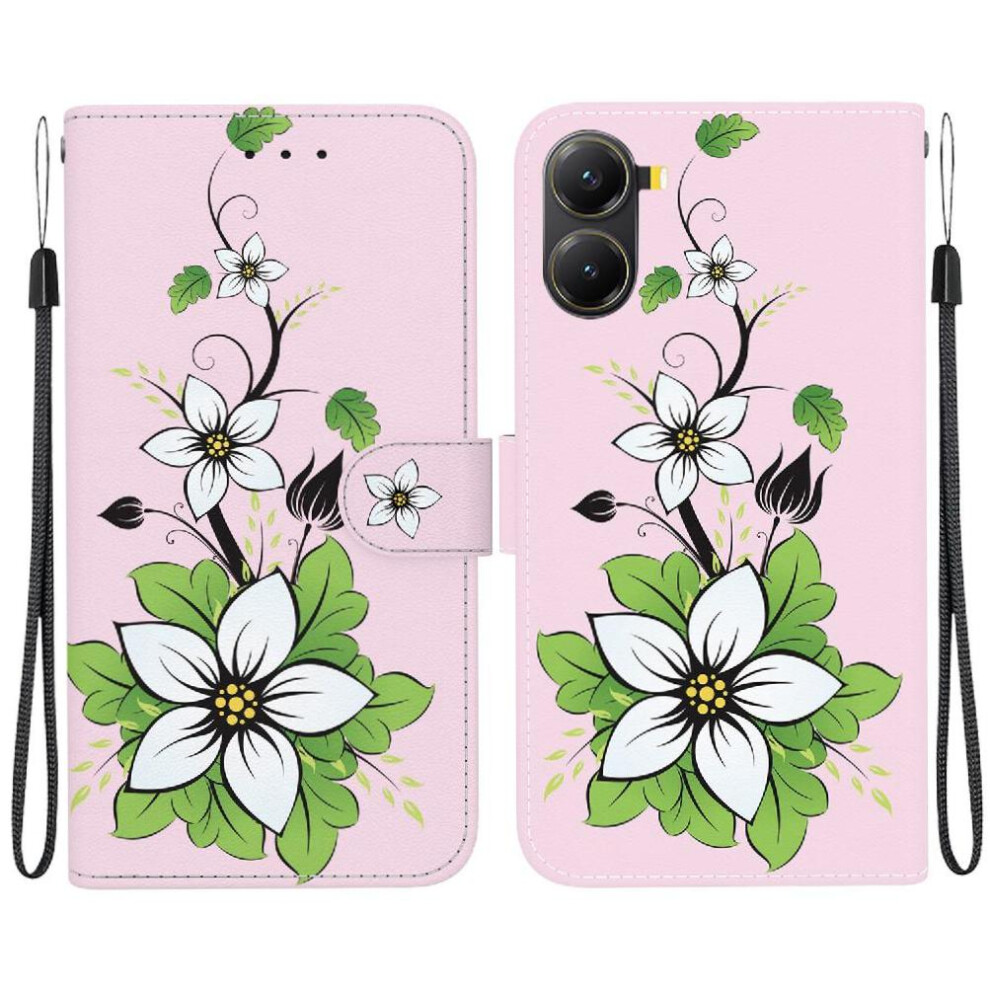 (C9 ) Flip Case For Xiaomi Poco X7 Pro 5G Butterfly Flower Painted Wallet Magnetic Closure Pu Leather Card Slots 764563779321