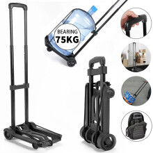 Portable Folding Trolley with Wheels Shopping Cart Hand Truck Travel Luggage Home Use