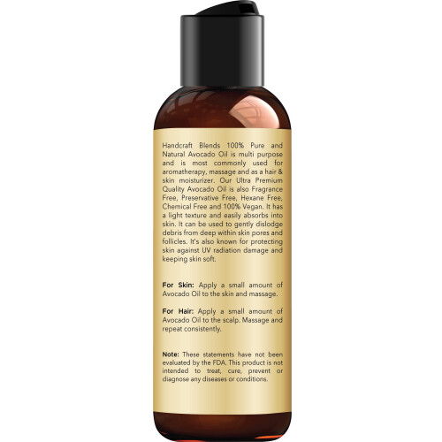Handcraft Blends Αβοκάντο Λάδι - Ψυχρής Έκθλιψης 4 Fl Oz - 100% Καθαρό και Φυσικό 2