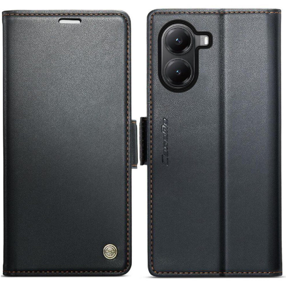 (Black) Flip Case For Xiaomi Poco X7 Pro Wallet Case Kickstand Card Slot Shockproof Case Anti Fraud Black 764563780501