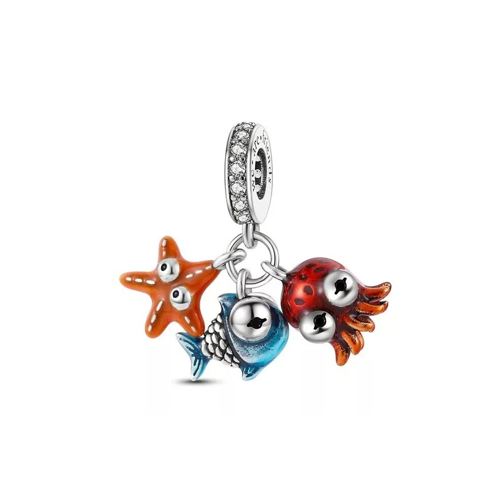 Ocean Sea life Dangle charm sterling silver for women's bracelet