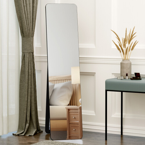 Homcom HOMCOM Full Length Mirror Free Standing or Wall Mount Dressing Bedroom Black