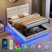 Ottoman Double Bed with LED Lighting