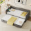 (Grey) Upholstered Daybed, Sofa Bed with Charging Station 3