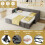 (Grey) Upholstered Daybed, Sofa Bed with Charging Station 9
