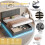 (Grey) Ottoman Double Bed with LED Lighting 6