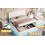 (Cream White) Ottoman Double Bed with LED Lighting 11