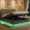 (Grey) Ottoman Double Bed with LED Lighting 3