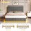 (Grey) Ottoman Double Bed with LED Lighting 8