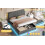 (Grey) Ottoman Double Bed with LED Lighting 11