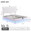(Cream White) Ottoman Double Bed with LED Lighting 9