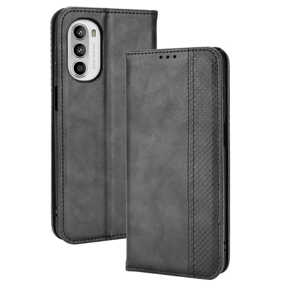 (Black) Case For Motorola Moto G82 5G/G52 4G Pu Leather Wallet Magnetic Closure Black 764563782680