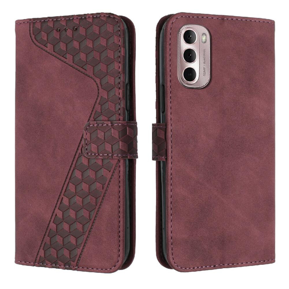 (Brown) Phone Case For Motorola Moto G52/G82 Flip Folio Magnetic Wallet Kickstand Card Slots Cover Brown 764563782758