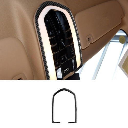 Auto Carbon Fiber Front Leselicht Panel Abdeckung Trim Aufkleber 2