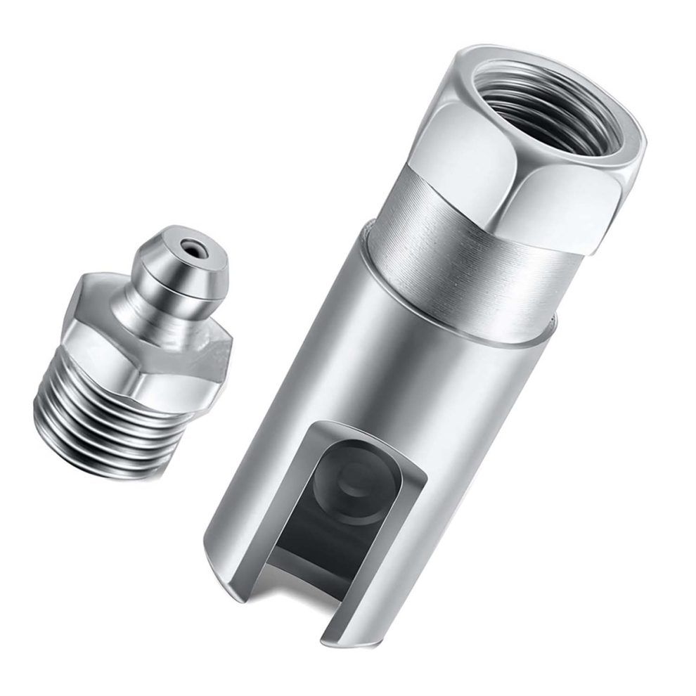 Grease Coupler Right Angle 90 Degree Push-Fit Slotted Grease Fitting 4853033803713