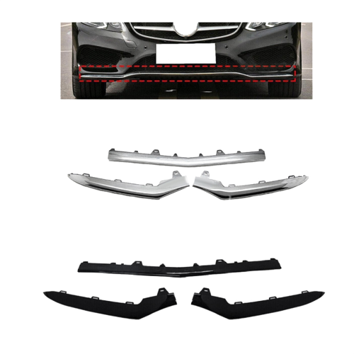 3Pcs Front Bumper Trim Strip for E Class W212 14-16 A2128852674, B 2
