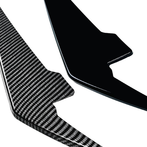 Auto Glanz Schwarz Front Stoßstange Seite Canards Splitter Spoiler Nebel 2