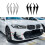 Auto Glanz Schwarz Front Stoßstange Seite Canards Splitter Spoiler Nebel 4