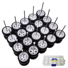 1/64 roues et pneus fixent 10 packs 1 64 roues chelle avec 10 pour 1/64 voitures moulues mobiles et modifis en caoutchouc (diamtre 0,43 pouc