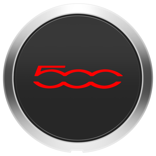 Enjoliveur de moyeu central de roue 133 mm rouge