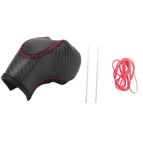 Κάλυμμα λεβιέ ταχυτήτων αυτοκινήτου PU Carbon Look Red για Fusion/Focus 2