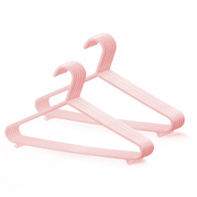 KEPLIN Adult Strong Plastic Clothes Hangers 25 Pack, Blush Pink