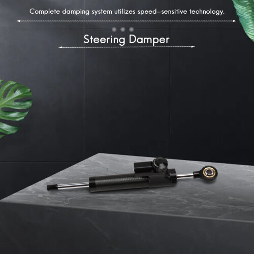 Universal Lenkungsdämpfer Motorrad Stabilisator Linear Reversed Schwarz 1
