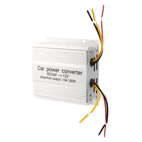 Ρυθμιστής τάσης αυτοκινήτου DC DC 24V έως 12V 15A για στερεοφωνικό αυτοκινήτου 2