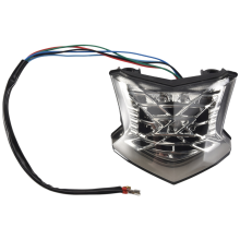 Integriertes LED-Rücklicht für Motorräder, Bremslicht (weiß)