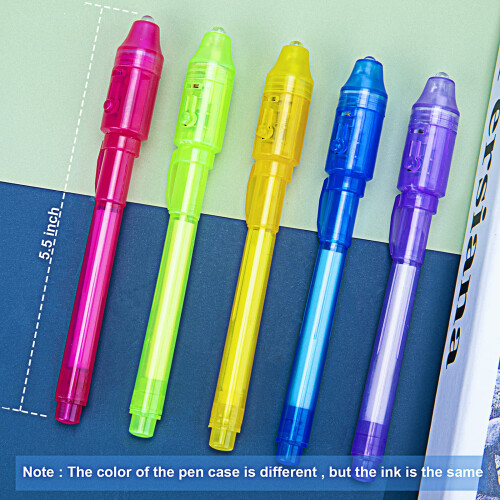 STENDA Αόρατο Στυλό Spy Ink 5 PCS, Με UV Φως, Δώρα για Παιδιά 8-12, Χριστουγεννιάτικα Δώρα 2