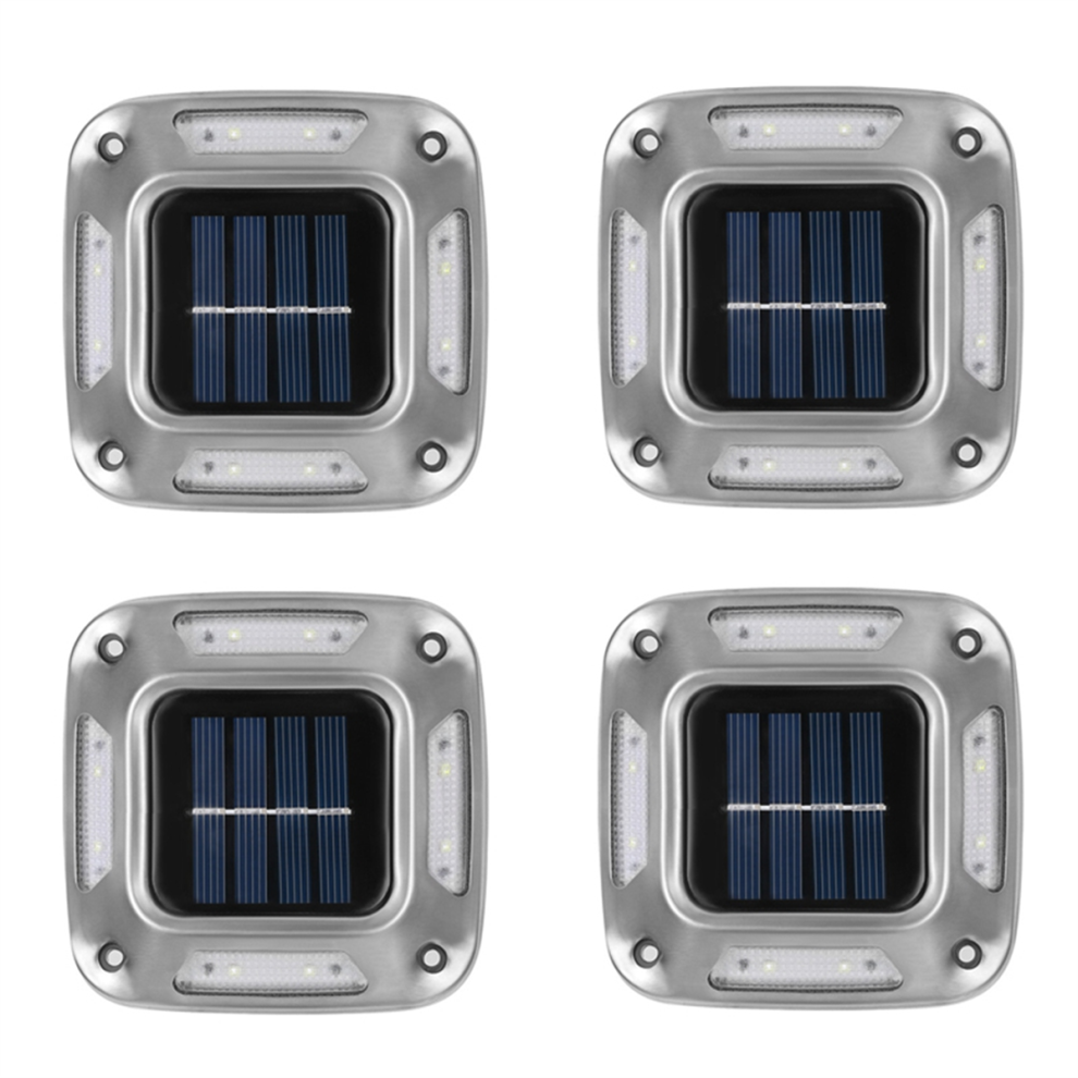 4 Luces Solares De Suelo De 8 Led-image