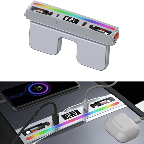 Estação de encaixe do hub USB com luz arco-íris para 1