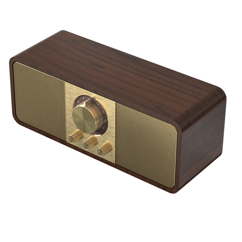 Radio Fm Retro PortáTil De Madera Con Receptor InaláMbrico De Alta Fidelidad-image