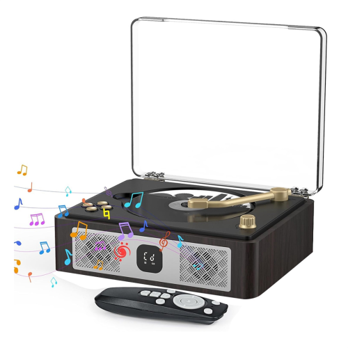 Bluetooth-Desktop-CD-Player für den Heimgebrauch Eingebaute Lautsprecher Braun Schwarz 1