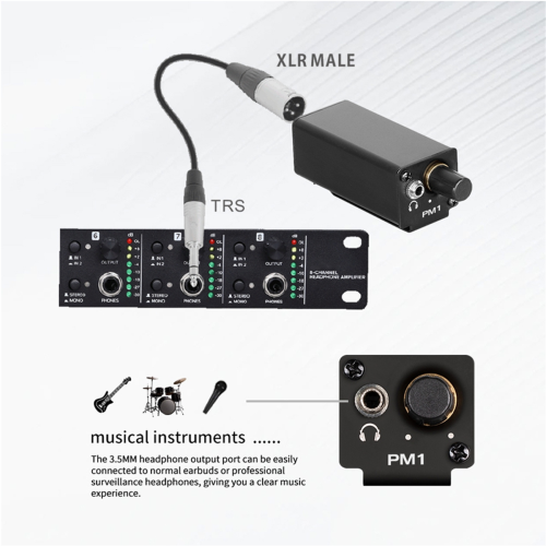 Μίνι ενισχυτής ακουστικών HIFI XLR σε ενισχυτή διεπαφής ήχου 3,5 χιλιοστών 1