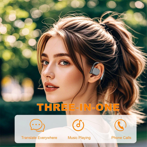M111 Smart Translator Headset 144-Language AI Translation Black 1