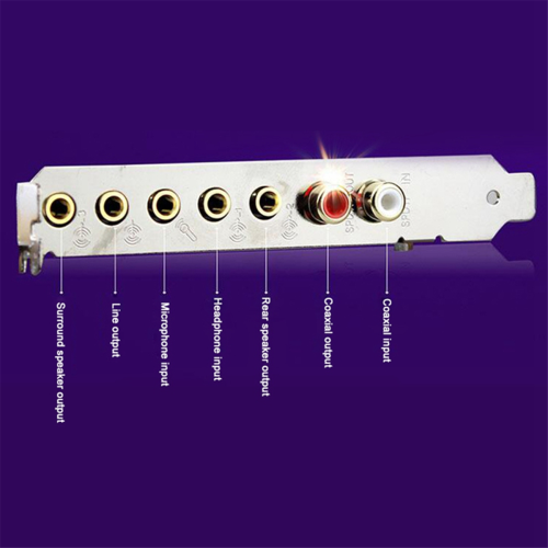 Κάρτα ήχου 5.1 PCI Express PCI-E Ενσωματωμένη διεπαφή διπλής εξόδου 2