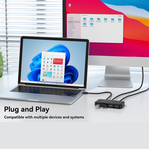 Σταθμός σύνδεσης USB 3.0 KVM Switcher Hub 2 Εκτυπωτής κοινής χρήσης υπολογιστή 2