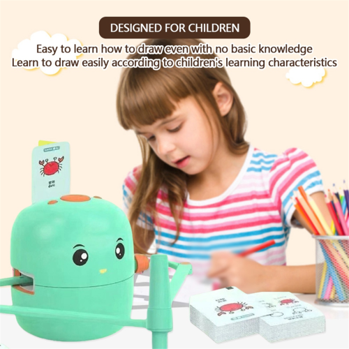 Interactive Educational Drawing Robot Learning Toy Green 2