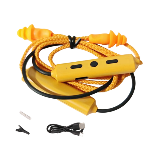 Hörlurar Bluetooth-öronproppar för arbete, brusreducering, orange
