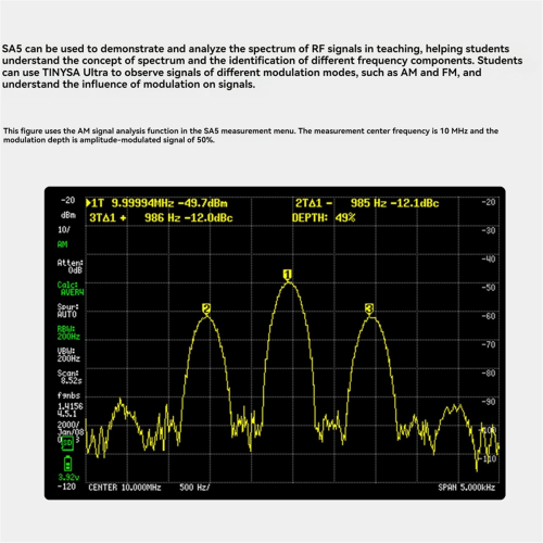 4inch IPS LCD SA5 Multi-Function Handheld Spectrum Analyzer 1