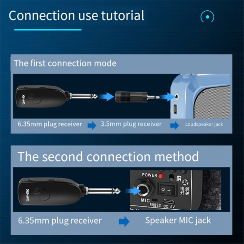 UHF Wireless Instruments Saxophone Microphone Wireless Receiver