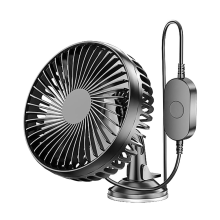 Sugkoppsfläkt för bil Bärbar USB-fläkt 12V/24V Kylfläkt för hembil