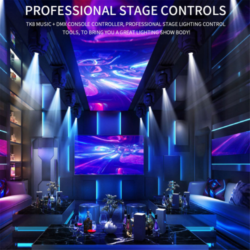 Console T8K Music+ com 8 canais e entrada para microfone/plugue auxiliar UE 1