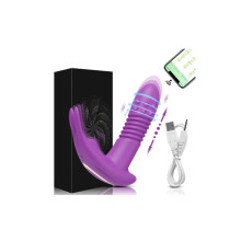 (CD38-APP-PU-Box) Bluetooth stotende vibrator voor vrouwen APP roterende telescopische dildo afstandsbediening G-spotmassage clitorisstimulator S