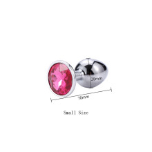 (Rose red-S) Metalen anale speeltjes vibrator vrouwen volwassen seks buttplug roestvrij staal anale plug