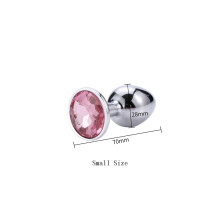 (Roze-S) Metalen anale speeltjes vibrator vrouwen volwassen seks buttplug roestvrij staal anale plug