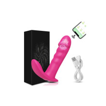 (CD38-APP-RD-Box) Bluetooth stotende vibrator voor vrouwen APP roterende telescopische dildo afstandsbediening G-spotmassage clitorisstimulator S